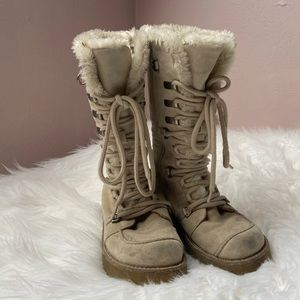 ALDO FAUX FUR LINED LUG SOLE SNOW BOOTS